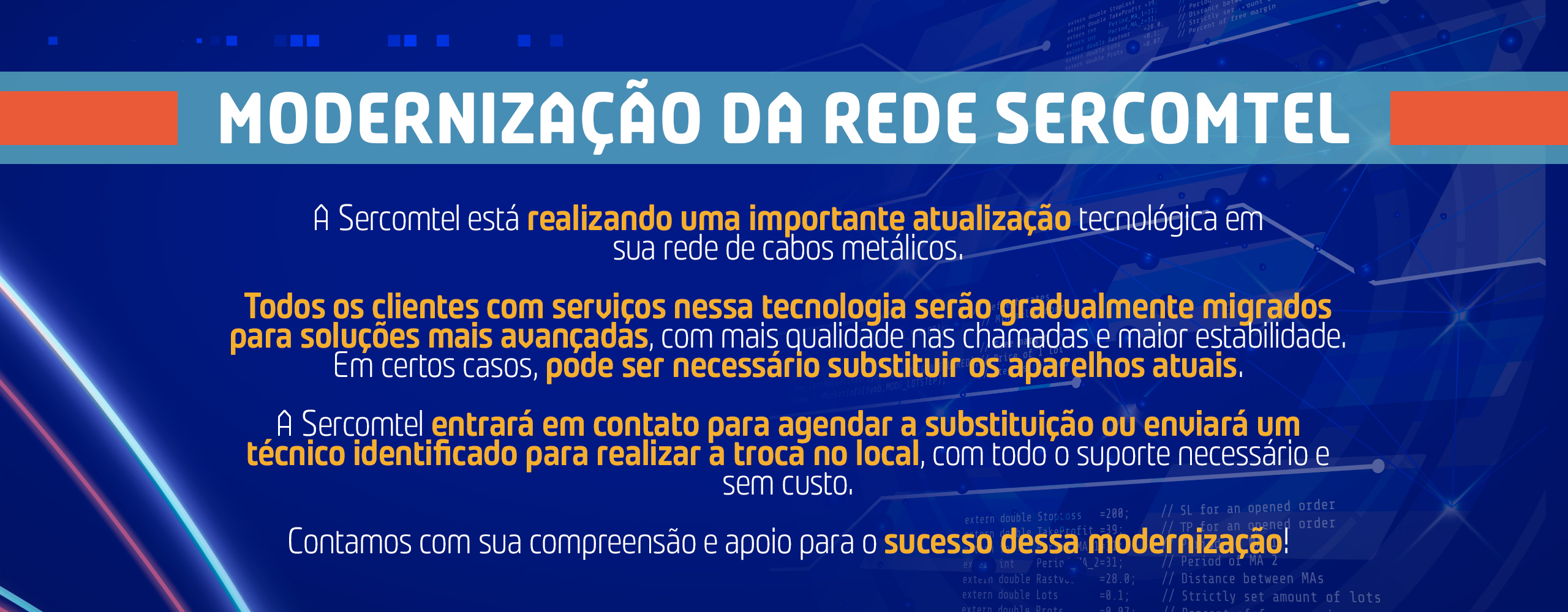 Modernização da rede Sercomtel